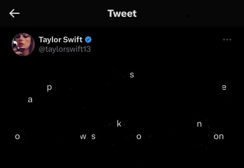 TSTheErasTour's tweet photo. Normal People see:                                  Swifties see: https://t.co/ZyekscV4mm