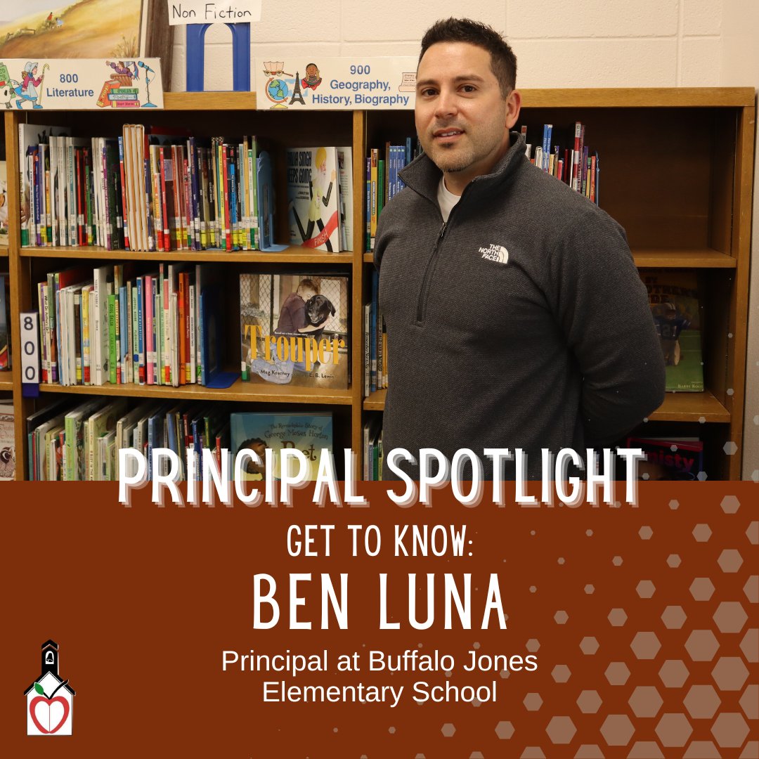 USD457's tweet photo. Buffalo Jones Elementary School is this week's Superintendent's School of the Week. Here are some things to know about Principal Ben Luna:

What led you to teaching and what prompted your decision to become a principal?
I've always had a strong sense of community and... https://t.co/zdIhKB2k77