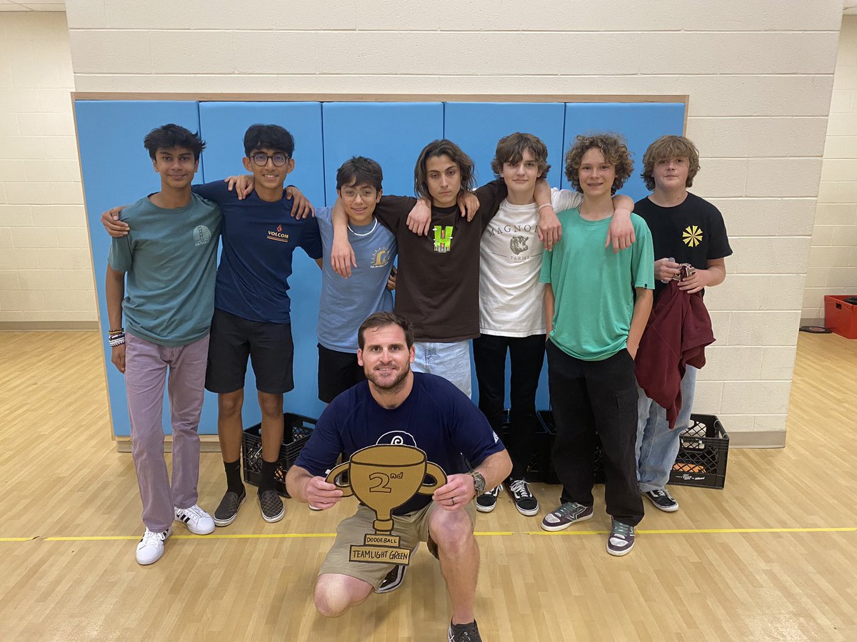 catgadzinski's tweet photo. Dodgeball was a huge success! Thank you so much to everyone who came out to watch and play 🏐 Congrats to the Teal Team 🌀 @ODS_NJHS @mrgshoe @BrickellAcademy https://t.co/GqANJ8ZHW9
