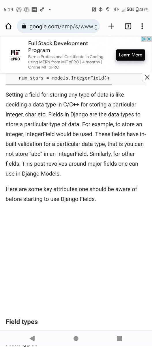 WallyOwi30's tweet image. Django field definition and examples. The page has a list of all the common django field types too 👍.
google.com/amp/s/www.geek…
#pythoncoders #djangodatabases #djangoprogrammers