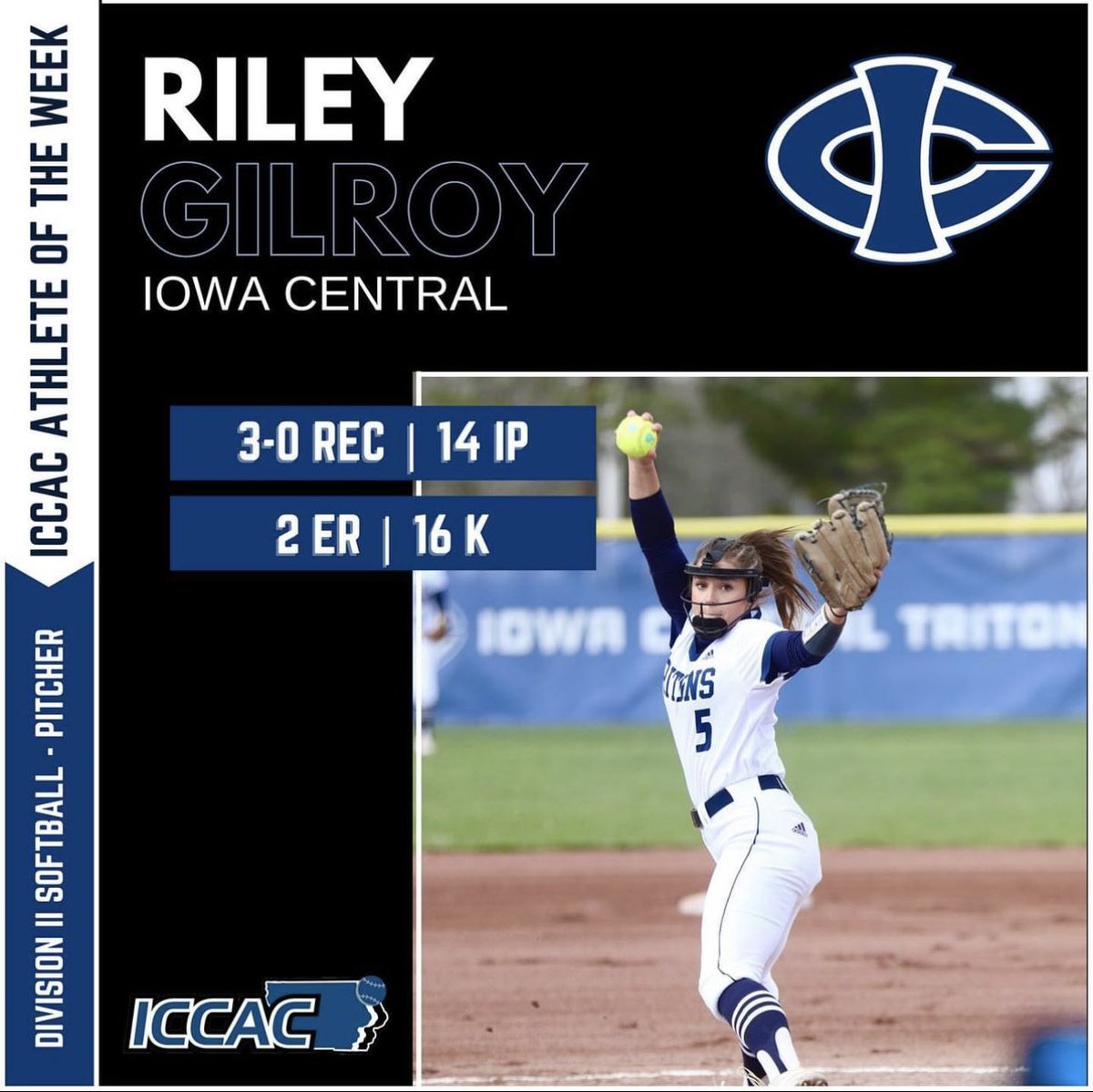 ‼️CONGRATULATIONS Sydney Ballard and Riley Gilroy on ICCAC PLAYERS OF THE WEEK! So proud of you ladies! #RTR #TritonPride #TritonExcellence