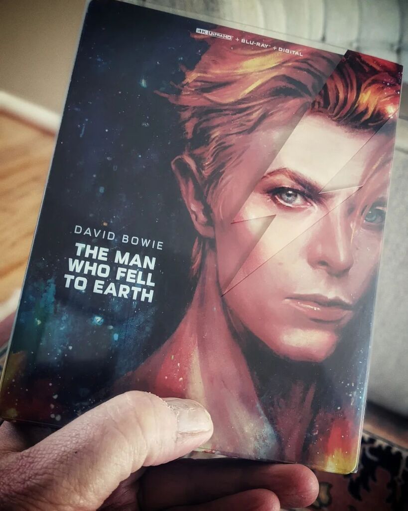 elgintime's tweet photo. Pretty happy to add this usual film to the library... It's a brand new 4k transfer with interviews and extras.

#davidbowie #4k #themanwhofelltoearth #4kbluray #steelbook https://t.co/bPyEvorHze https://t.co/9vitQf9J7j