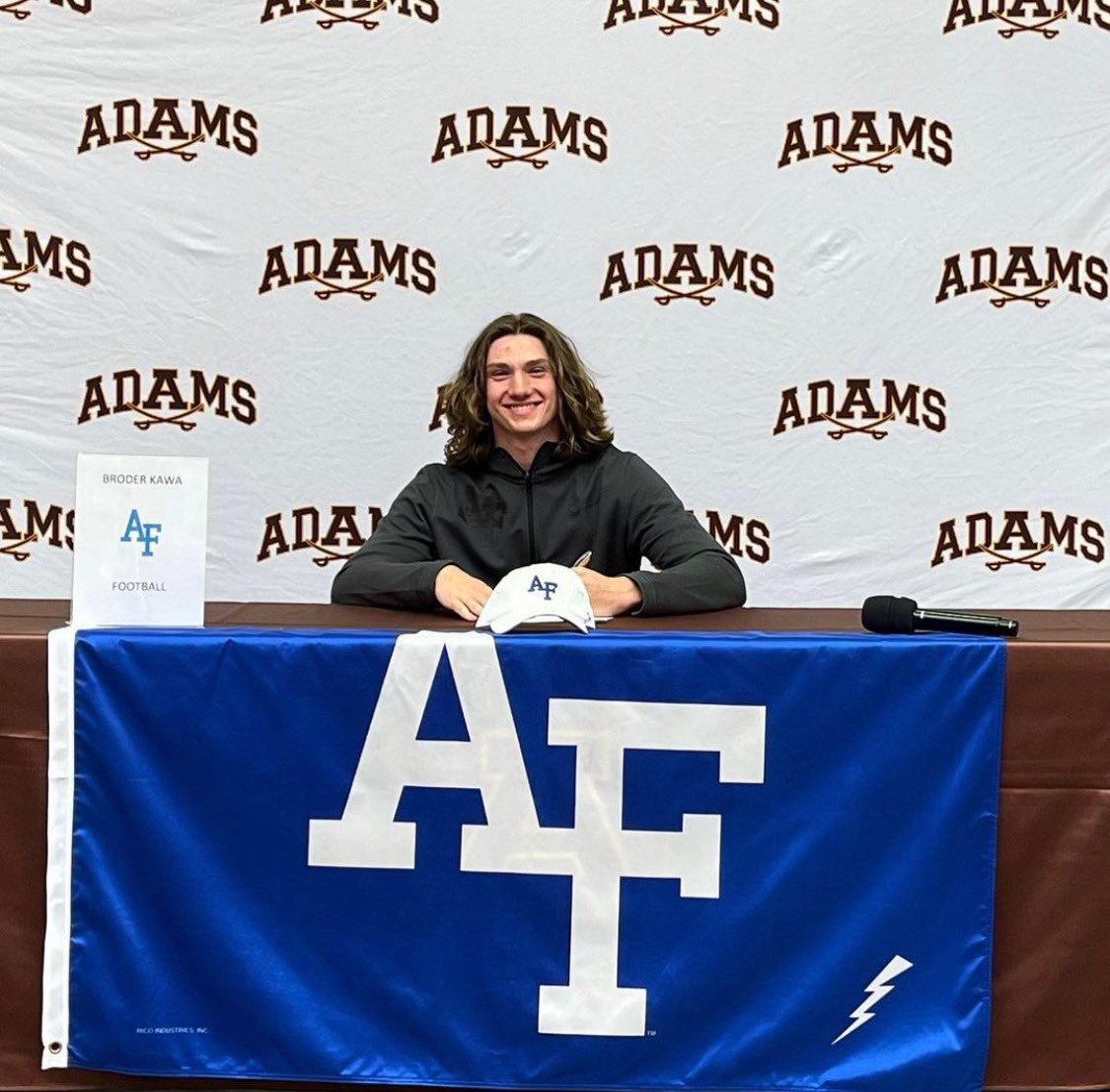 Congrats to Alum Broder Kawa who committed to play football at Air Force!! #rochesterfootballandcheer
