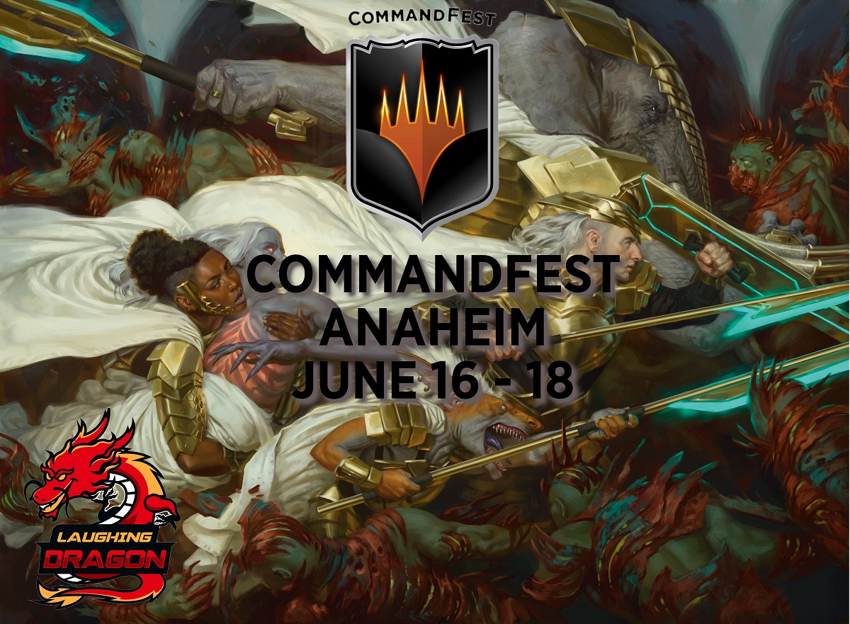LaughingMtg's tweet photo. Join us on June 16-18th in sunny Anaheim, California. CommandFest Anaheim promises three days of fantastic Commander fun and the prerelease of the new Lord of the Rings: Tales of Middle-earth set! 

https://t.co/uC4Vaf2kRh
#CommandFest #CommandFestAnaheim https://t.co/46DeXwtfHp