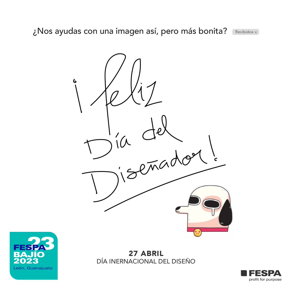 FESPABajio's tweet photo. Porque nuestros primos no lo hacen como ustedes, y porque ustedes transforman nuestras ideas en nuevos mundos ¡Muchas felicidades!

#GraphicDesign #designers #Diadeldiseño #FelizJueves https://t.co/s7pJmC2c5I