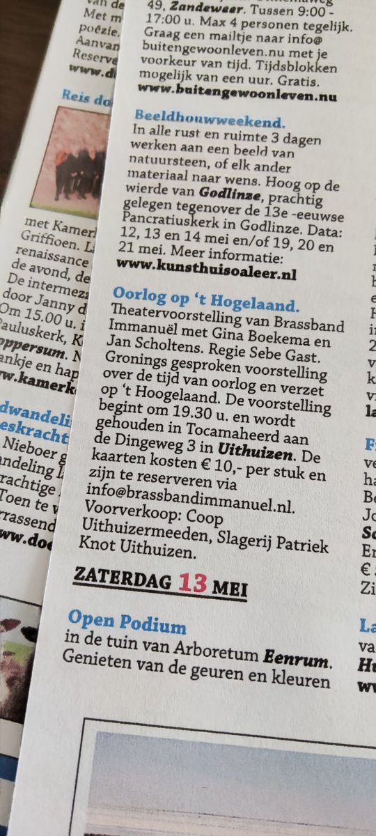 Ook <a href="/dasjagoud/">Jacques van Bragt</a> besteedt aandacht aan onze voorstelling van 12 en 13 mei. Bedankt!