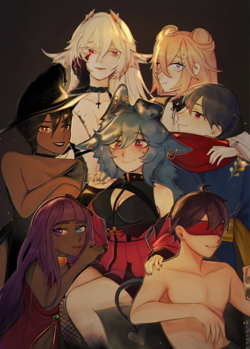 Woah family picture I forgot my shirt but hey looks cool right ppl in the pic <a href="/Cowwardmp4/">Michi ☁️ Rebrandish Soon!</a> <a href="/lamienthana/">Laminyan 💎🐱</a> <a href="/Calico__Tea/">CalicoTea | ENVtuber 🐑</a> <a href="/Dalmus___/">Dalmus | Vtuber</a> <a href="/keistrophical/">Trash_Kei</a> @itszlnc artist: cinnamoncookies#3581 on discord