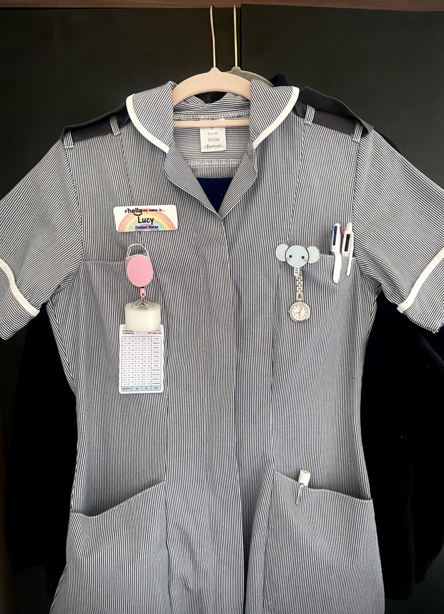 Uniform ready for my last ever first day of placement 🥹 it feels like yesterday I was getting ready for my first ever placement 😩 SO excited for my first shift in paeds ED tomorrow 🧸🩺 #paedsnurse #punc20