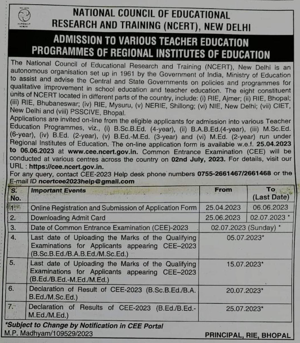 ncert's tweet photo. Join the prestigious NCERT and embark on a career in education! NCERT is inviting applications for its various Teacher Education Programmes including https://t.co/XmYmYt2kSy.B.Ed., B.A.B.Ed., https://t.co/9R4gxsePdZ.Ed., B.Ed., B.Ed.-M.Ed., and M.Ed. https://t.co/79F0Hh8svH
