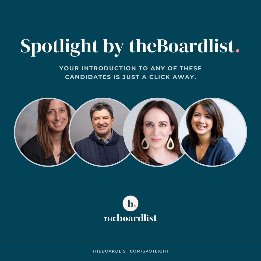 theBoardlist (@theboardlist) on Twitter photo 🚨 Your #Spotlight by theBoardlist is here!
🤝 Get to know these board-ready candidates & connect w/ them today ⤵️
theboardlist.activehosted.com/index.php?acti…
➡️ <a href="/marysmith828/">Mary Smith</a>, <a href="/MorganHoward/">Morgan X'agatkeen Howard</a>, Lisa Nelson and Amber Garrison
🚀 To be in future Spotlight's join tBL Plus: theboardlist.com/tbl-plus 🚨 Your #Spotlight by theBoardlist is here!
🤝 Get to know these board-ready candidates & connect w/ them today ⤵️
theboardlist.activehosted.com/index.php?acti…
➡️ <a href="/marysmith828/">Mary Smith</a>, <a href="/MorganHoward/">Morgan X'agatkeen Howard</a>, Lisa Nelson and Amber Garrison
🚀 To be in future Spotlight's join tBL Plus: theboardlist.com/tbl-plus