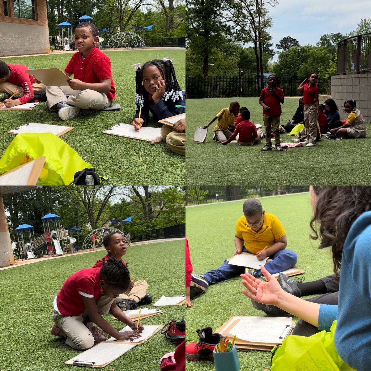 What better way to learn about the world then sitting outside on a warm day!

Every space is a learning space.

#education #alwayslearning #socialstudies #learningoutside #learningspaces #educationforall