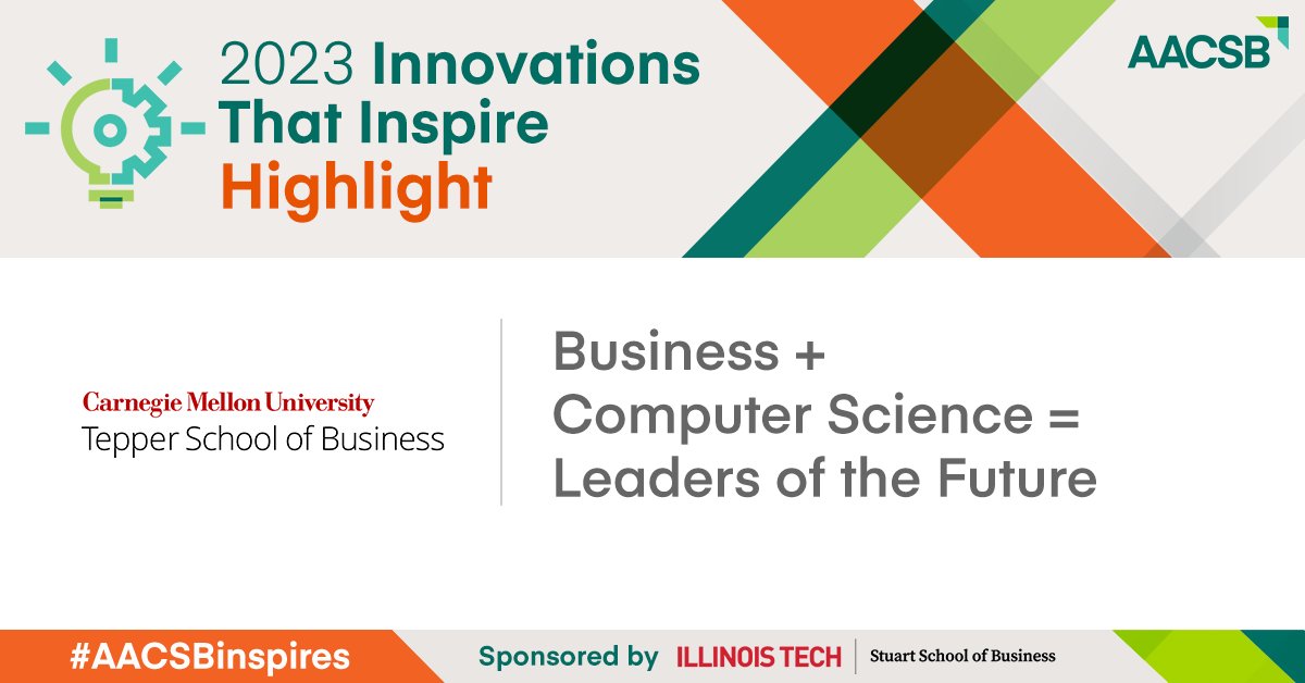 The Tepper School of Business and the School of Computer Science's Master of Science in Product Management has been recognized by @aacsb as embodying the innovative business schools of tomorrow. #AACSBinspires #CMUtepper #TepperMSPM cmu.is/41GNpVR