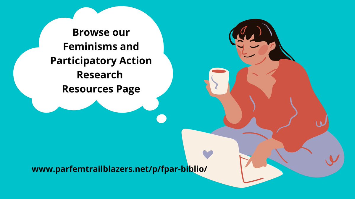While you're breathlessly waiting for new PAR-FEM episode, browse around our companion site  resources for PAR & Intersectional Feminisms. DM more resources for inclusion. Help us grow parfemtrailblazers.net/p/fpar-biblio/
@GCCenterWomen @GenderKings @NetworkGender  @ActionResearchJ @MITWGS