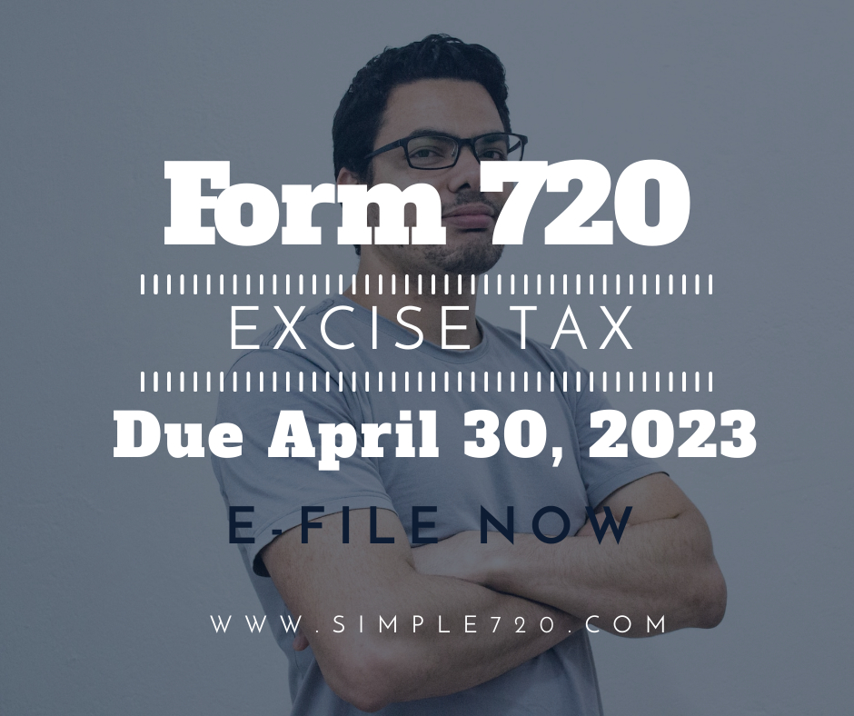 simple720tax's tweet image. Form 720 excise tax due april 30,2023. E-File Now.

#simple720 #form720 #IRS #efile #bulk #taxes #filing #IRStax #720 #efiling #tax