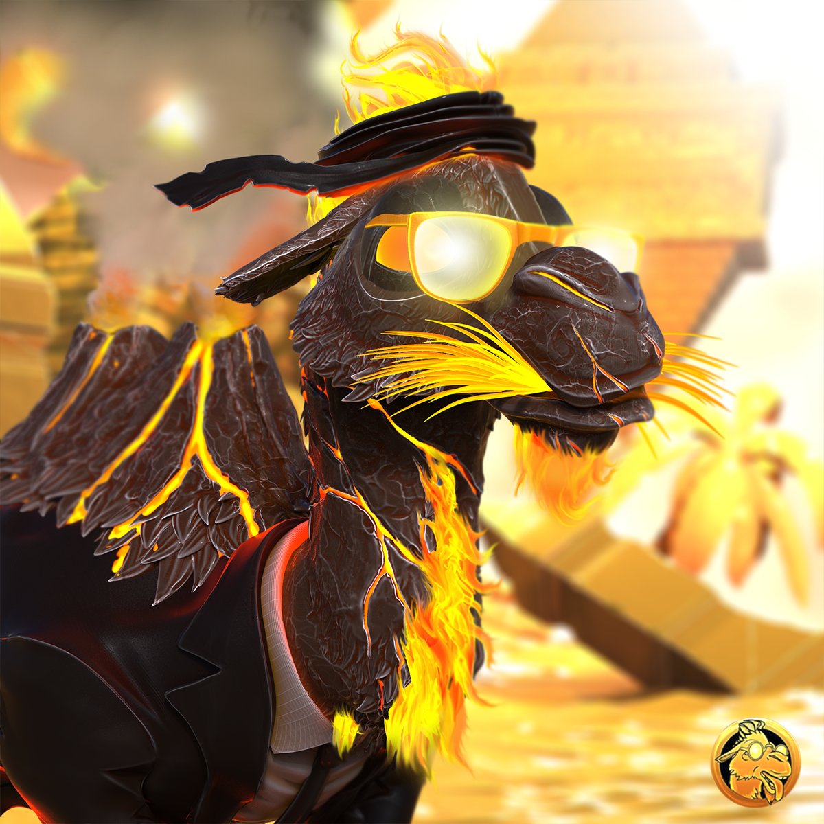 CamelClans's tweet image. What do you get when you cross a camel with a volcano? A Volcanic Emberhoof, of course! 🐪🔥 Explore the fiery world of the #CamelClans! #NFT #CryptoArt #NFTdrop