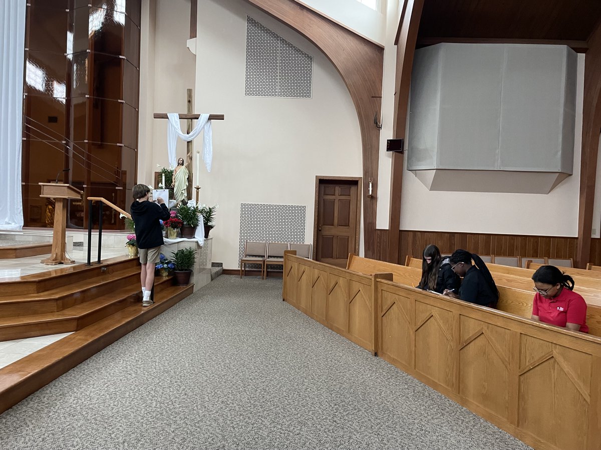 They may not be Michaelangelo, and it might not be the Sistine Chapel, but these Falcons successfully channeled their inner artist and produced some impressive sketches of our worship space!