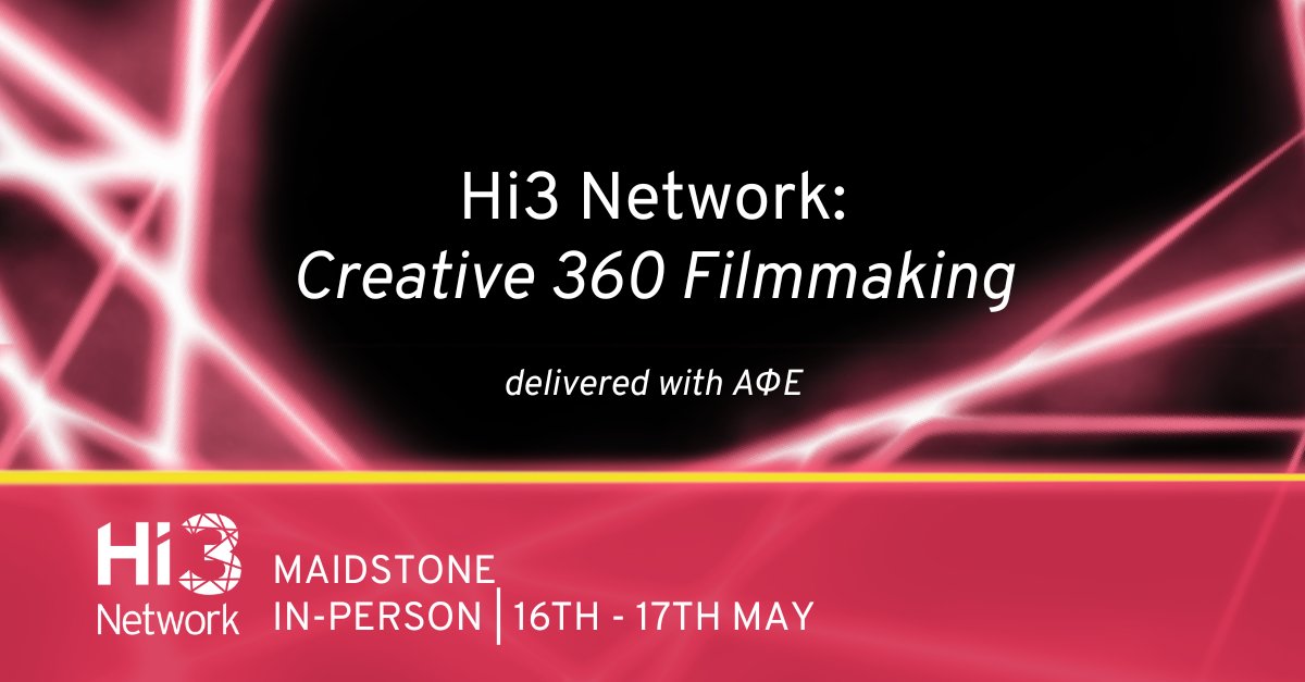 🤝 Hi3 Network x AΦE 🤝 Creative 360 Filmmaking

We've teamed up with <a href="/AoiEsteban/">AΦE</a> for the final creative-tech cohort to be held at our <a href="/maidstonetv/">Maidstone Studios</a> hub. 

Follow the link below for full information about this 360 Filmmaking workshop. 

➡️ ow.ly/pe9g50NRjqP