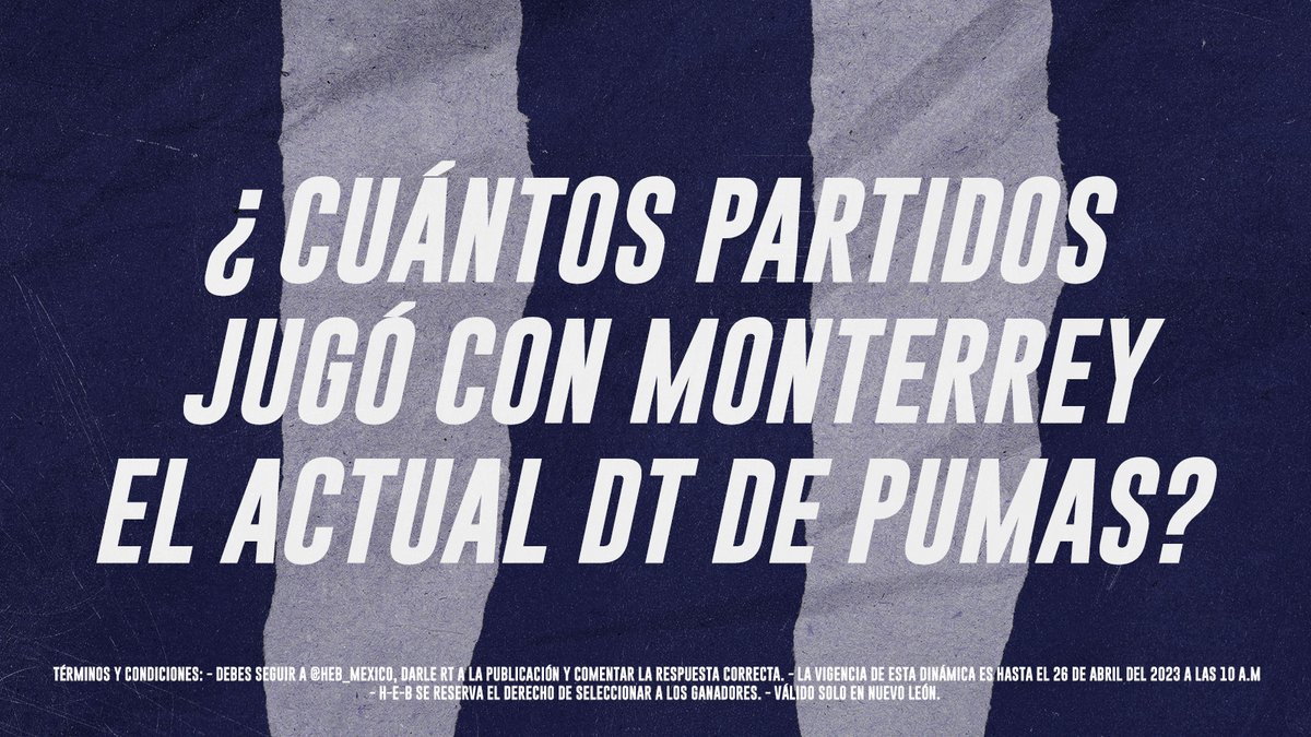 🚨Atención afición Rayada 💙🤍
Participa por boletos para ir al BBVA aquí 🎟👇
Apoya a <a href="/Rayados/">Rayados</a> en su partido vs. Pumas desde el estadio 🏟 🤩 siguiendo estos pasos:
👉 Dale RT a esta publicación 🔁
👉 Responde la pregunta en los comentarios 💬
👉 Revisa Términos y Condiciones 🤓