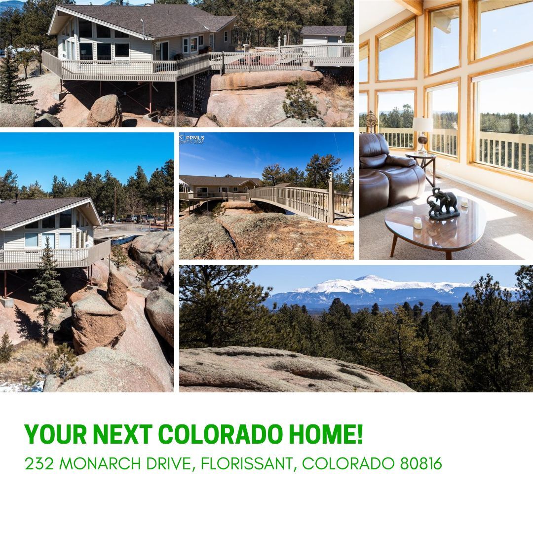 turnercolorado's tweet photo. Outstanding views of Pikes Peak and Sentinel Point from your backyard! This 2,382 square foot home is a 3 bedroom 2 bath beauty. You’ll love the 2-acres of privacy at the end of Monarch Drive. Book a tour now: https://t.co/tkdd3ZFRce 

#coloradorealestate #newhome #COrealestate https://t.co/OHKsqEBONm