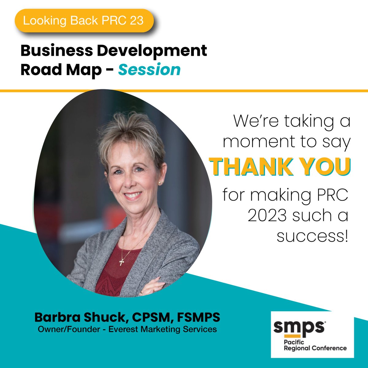 SMPSTheWave's tweet image. Looking Back PRC 23 - We’re taking a moment to say THANK YOU for making PRC 2023 such a success!

Business Development Road Map  - Session Speaker #SMPSPRC2023