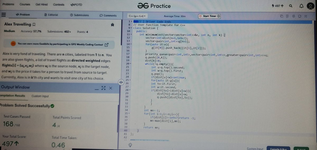 Sonalichauhannn's tweet image. #Day338/365.
Accepted 365 days of code challenge from scaler.
@scaler_official 
Solved Problem on geeksforgeeks.
#scalerdiscord #scaler #Code