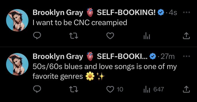 Watch Brooklyn Gray 🫀's leaked NSFW photo on TwXstars