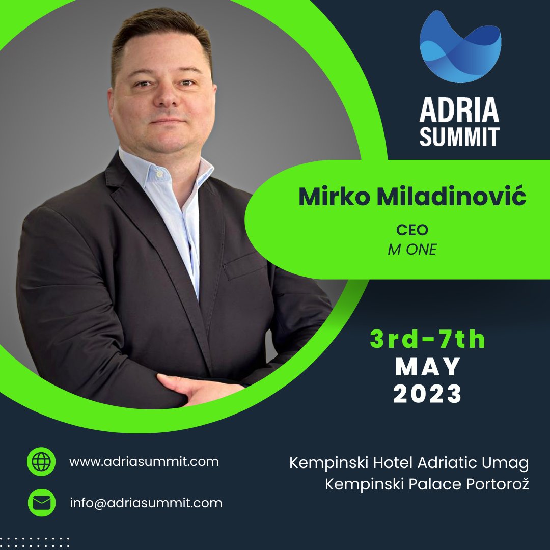 adria_summit's tweet photo. Mirko Miladinović
CEO
M One

For more than ten years in Milšped Group, Mirko has been actively involved in customer relation management. Since 2020, he has taken the roll of managing the courier service M-ONE, member of Milšped Group. 
#adriasummit #adriasummit2023 #ecommerce https://t.co/CDTMxexThD