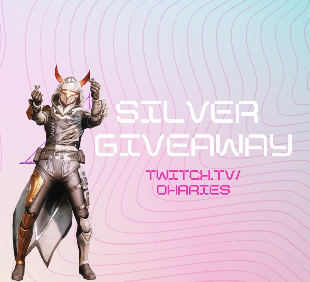 0hAriesTTV's tweet photo. As promised it is Giveaway Time!

I am giving away 2000 Silver to one winner in the spirit of guardian games dropping next week!

To Enter:
- Follow @0hAriesTTV 
-❤️+ and Retweet

I will pick the winner on reset Tuesday May 2nd! https://t.co/tLTEYHfSKD