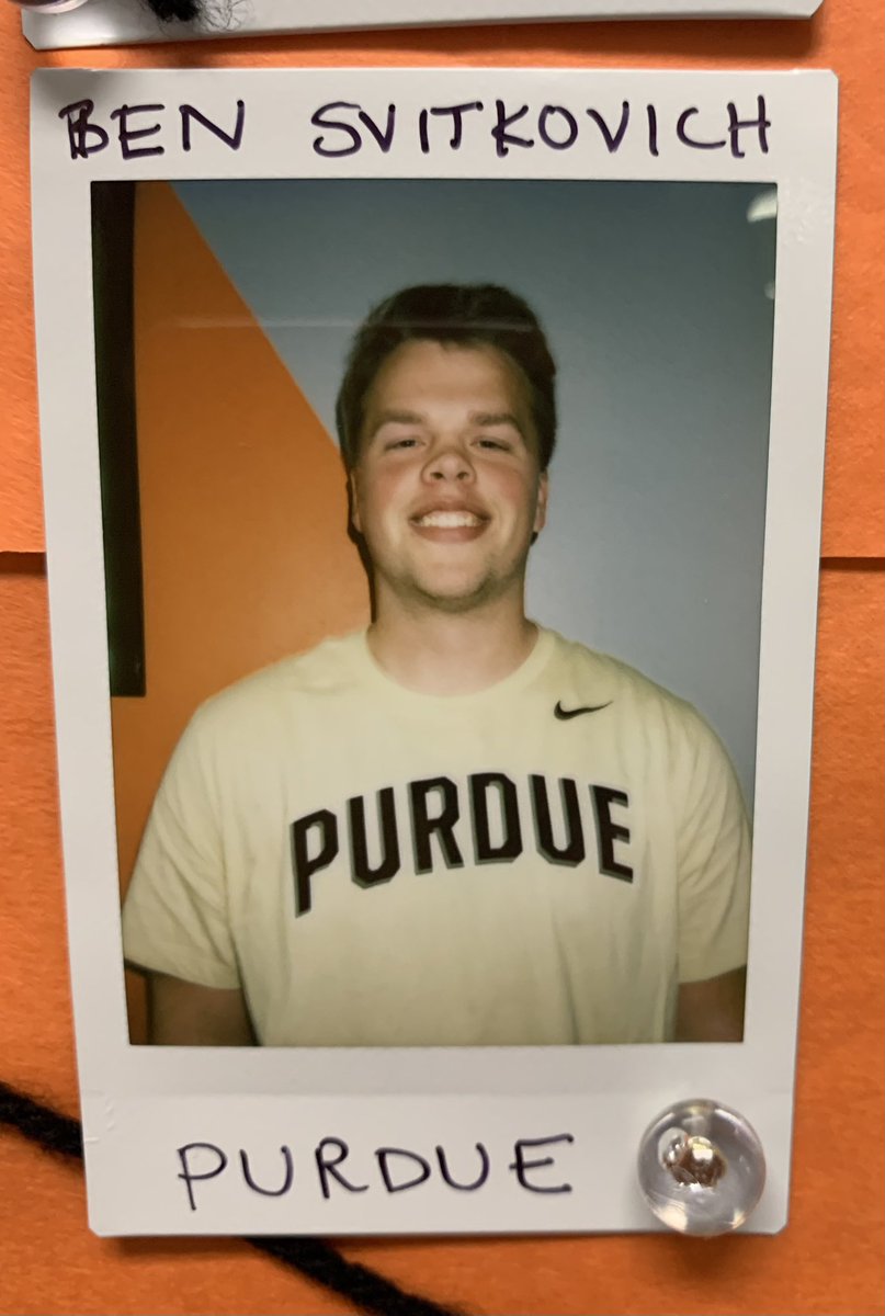 Senior Ben Svitkovich plans to attend Purdue University next year and study Chemistry 🎉👏🎉👏