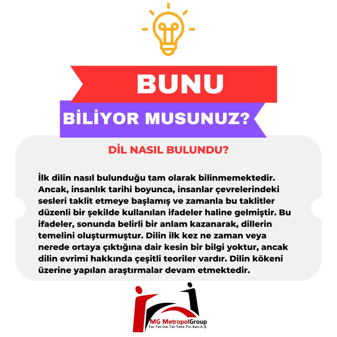 MetropolTercume's tweet photo. Bunu Biliyor musunuz?
İlk Dil Nasıl Bulundu? Detaylı Bilgi Gönderimizde 👆

#Dil https://t.co/REK1PT5LrA