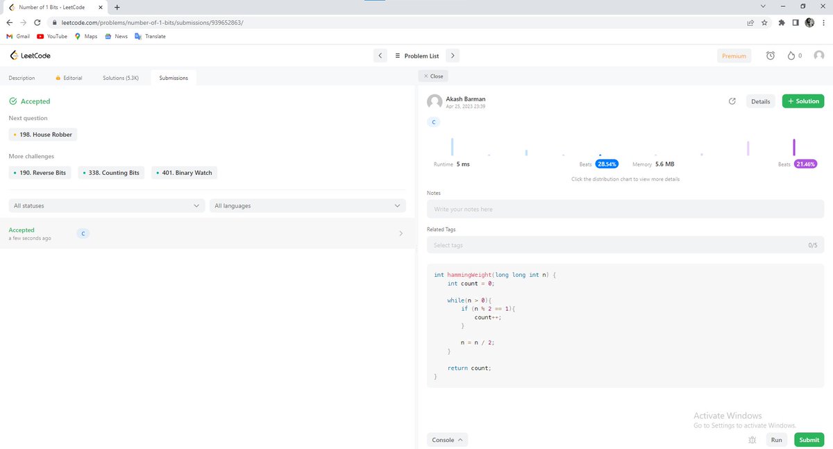 iakashbarman's tweet photo. Hello Folks,
I have completed #Day21 of #25DaysofCode Program with @scaler_official

Question: Number of 1 Bits
My Code: https://t.co/DKmpZQp3Qa

Scaler discord link: https://t.co/GgtlbVnUAh
Partner: @protyushastwt

#scalerdiscord #codewithscaler #scaleracademy #scaler30doc https://t.co/IuXLpxjmS9