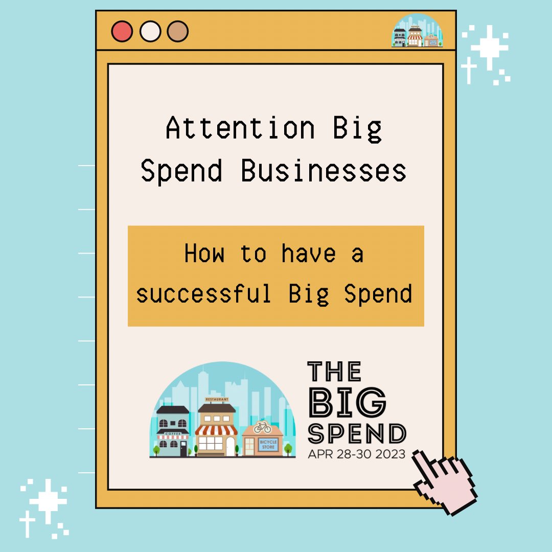 TheBigSpend's tweet photo. How to have a successful Big Spend!

Please share the news: Spread the word about The Big Spend to let everyone know it's happening and how they can support this national shop-local movement. #thebigspend #shoplocalcanada #shopsmall #supportlocal https://t.co/leQz5WzdWm