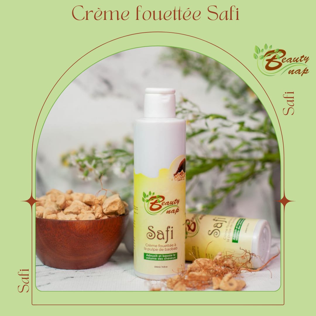 NapBeauty's tweet photo. Safi la crème fouettée coiffante qui apporte souplesse aux cheveux et les rend plus facile à coiffer. 

Enrichie à la pulpe de Baobab et au gel lin, elle est  formulée pour les cheveux très bouclés, frisés ou crépus en manque de nutrition, d'hydratation et de tenue. https://t.co/zKW2aKQi0G