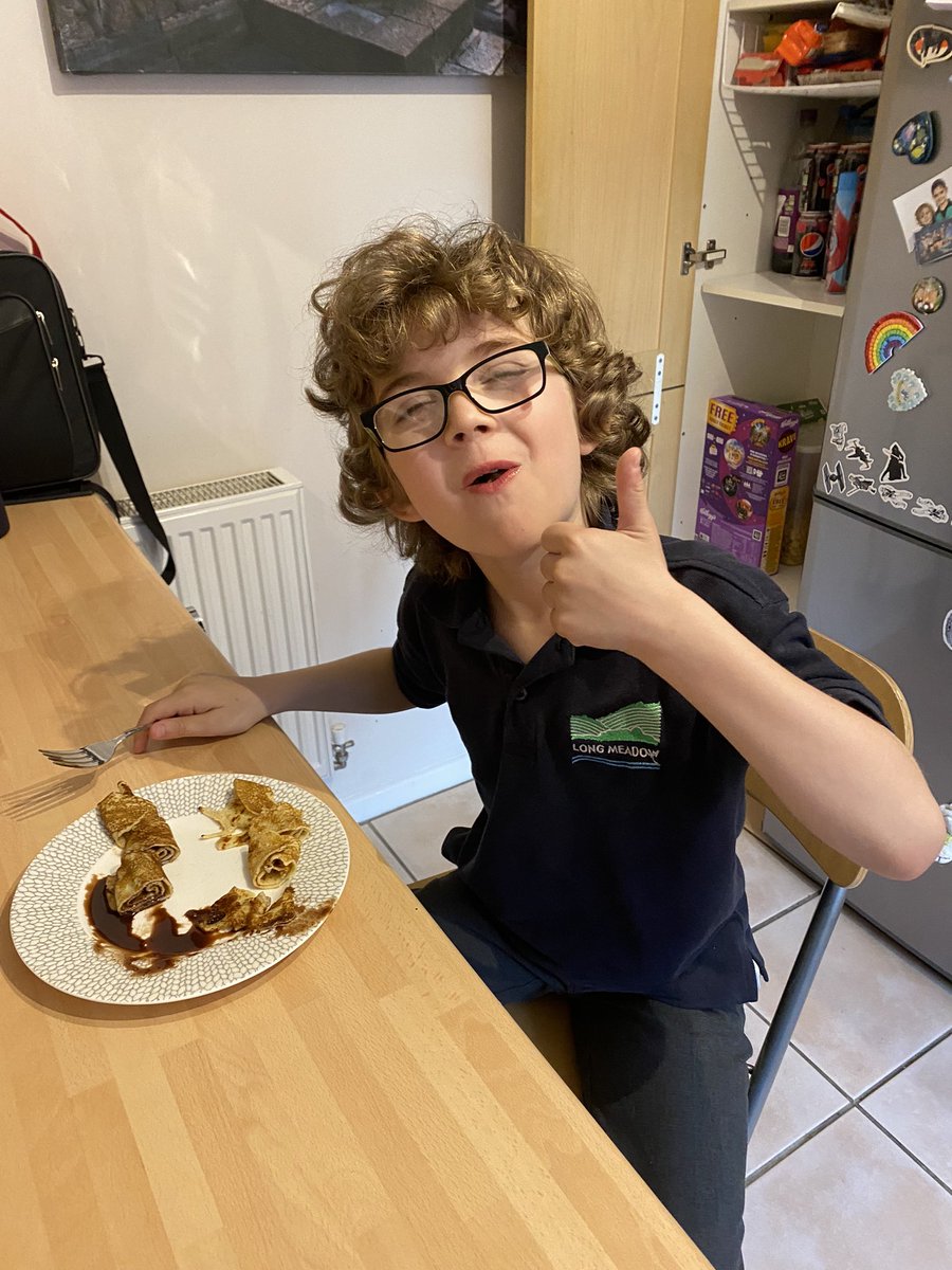 caffy07's tweet photo. @MissDevlinLMS Rafe has loved homework this week! We made French crepes!! https://t.co/9IM0Hx1Od2