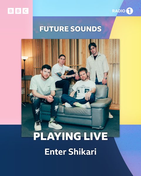 ENTERSHIKARI's tweet image. We'll be playing live from Maida Vale studios TOMORROW NIGHT on @BBCR1 with Clara Amfo, for Future Sounds from 6pm (U.K). 

We've chucked something a bit special in there for you. 😜

bbc.co.uk/programmes/m00… to listen tomorrow.

#akissforthewholeworld #bbcradio1 #claraamfo