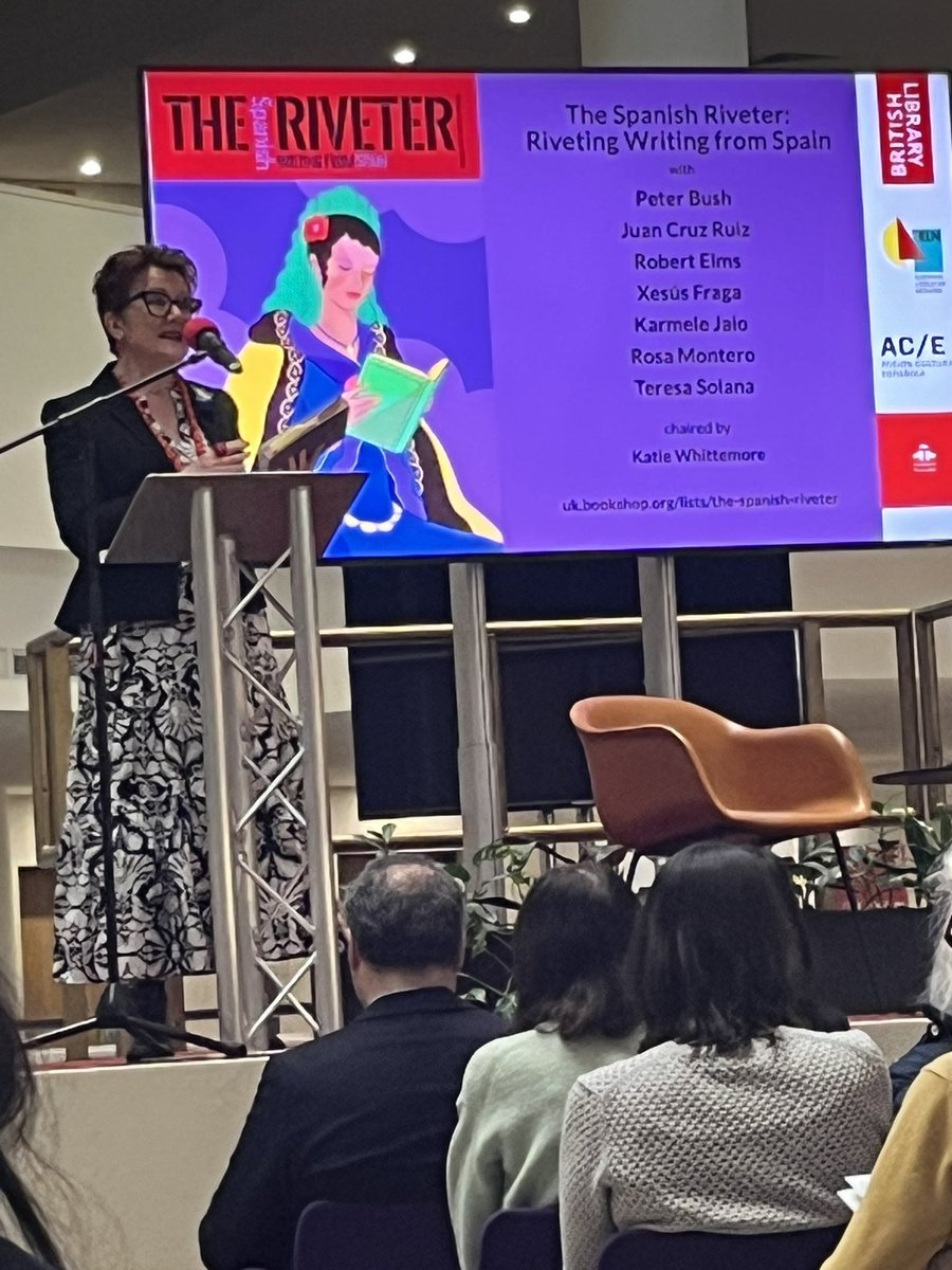 MerithaPaul's tweet photo. Exciting to be at the launch of #TheSpanishRiveter @eurolitnet @britishlibrary @GoldRosie https://t.co/T28R5bM26h