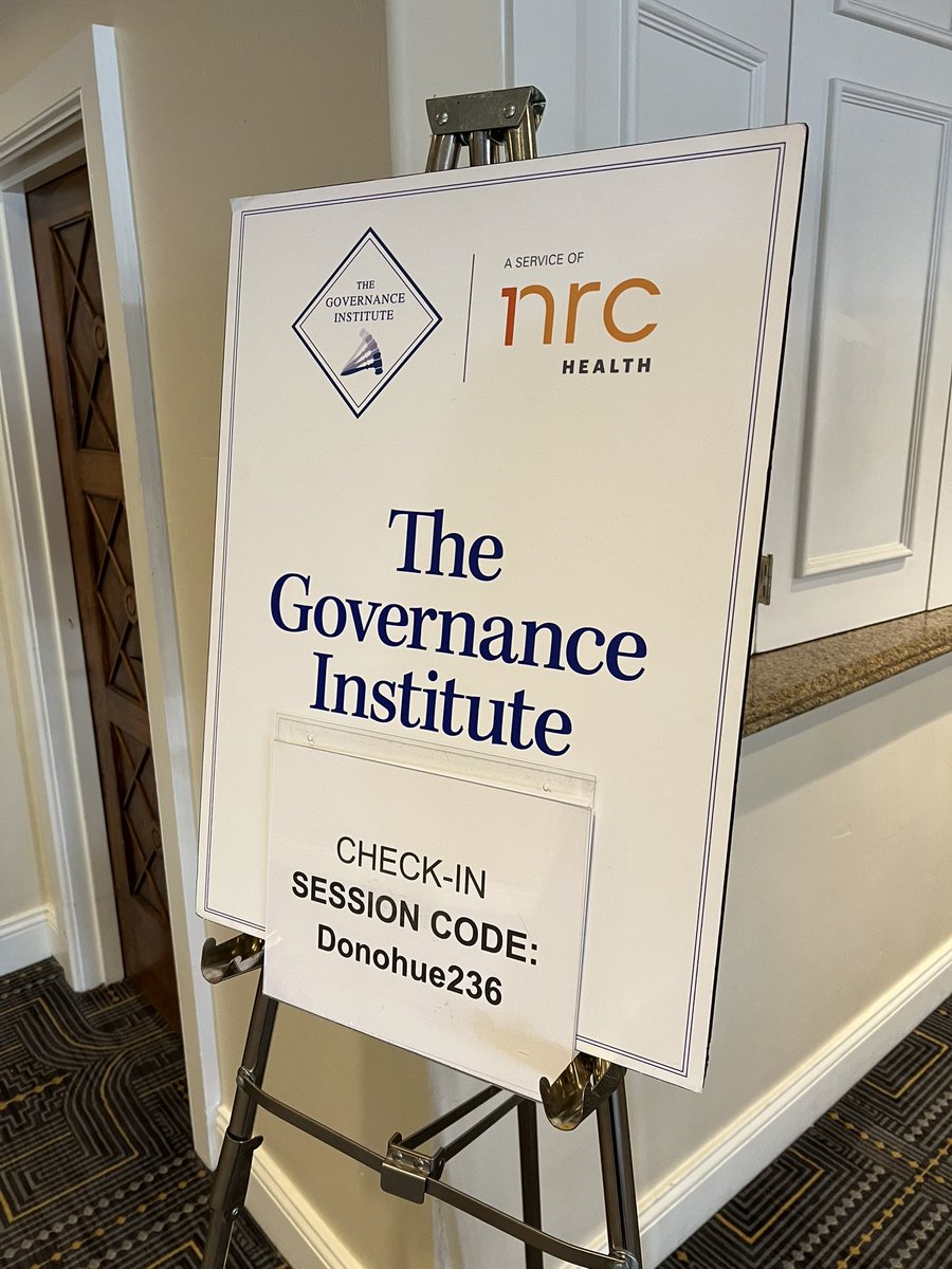 It’s go time at <a href="/thegovinstitute/">Governance Institute</a>! <a href="/NRCHealth/">NRC Health</a>