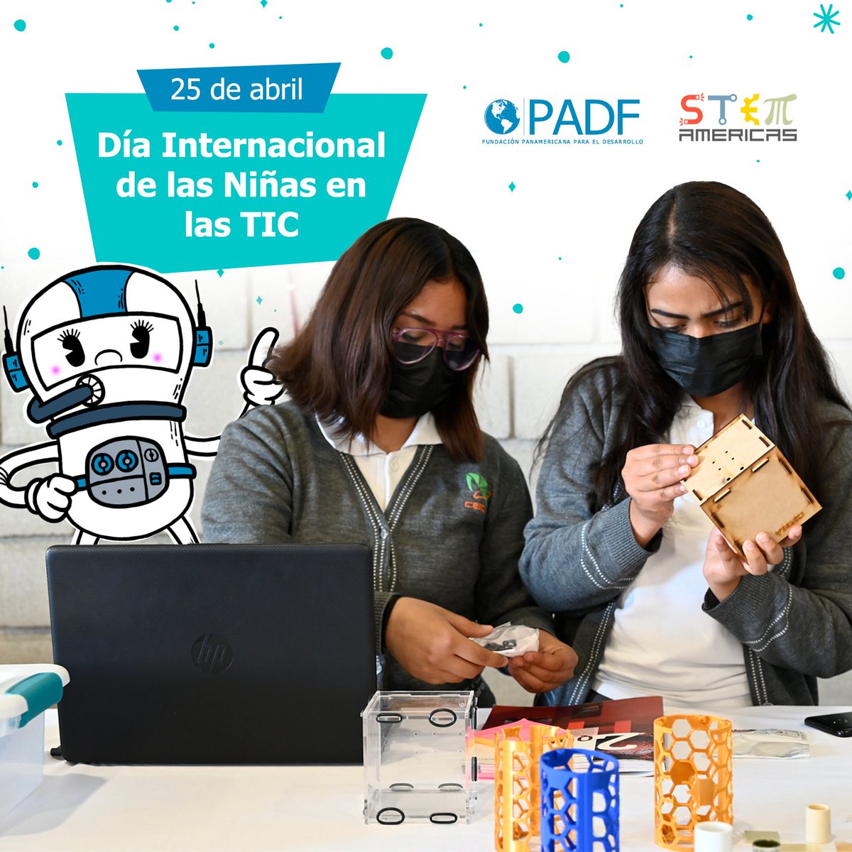¡Atrévete como niña! ¡Programa apps como niña! ¡Crea y resuelve como niña! 👩🏽‍💻

Fomentemos las #habilidadesdigitales  en todas las niñas de América Latina y el Caribe. Inspirarlas hacia la educación #STEM es crucial.

Cerrando la #BrechaDigital de género 
#NiñasenTIC