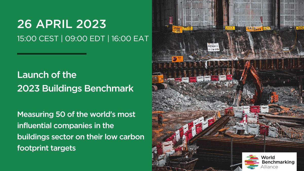 SDGBenchmarks's tweet photo. 📢 Are companies in the #buildingsector doing enough to deliver efficient low-carbon and zero-carbon-ready buildings? 

Join our webinar tomorrow, 26 April, as we discuss key findings in the #BuildingsBenchmark2023. 1/2 https://t.co/GeCd8lodIF