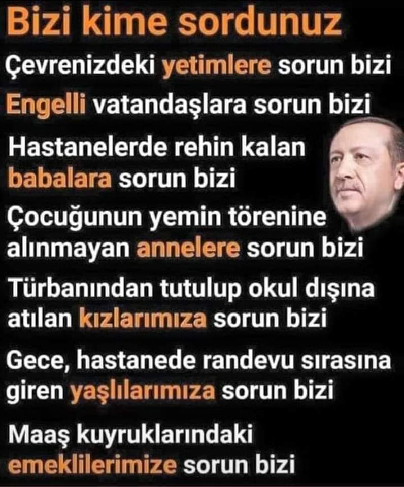 B'
Ne tuhaf ❗
Verdiği hiçbir sözü yerine getirmeyen,
'Sana Söz 'diye ortalıkta dolaşıyor
DEFOLU MALLAR
😂