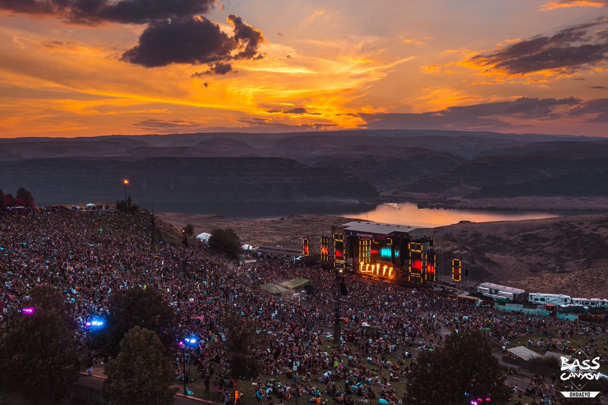 BassCanyon's tweet photo. We can’t wait to be sitting on the hillside watching a 🔥 set against the beautiful Gorge sunset 🤩 https://t.co/5pIqmZxPHK
