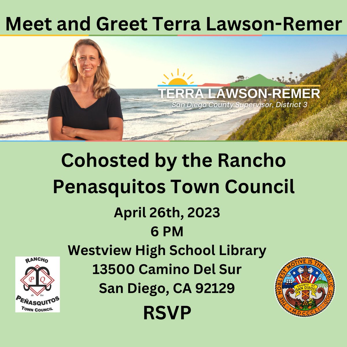 rpcouncil's tweet photo. Come Meet &amp; Greet @SupLawsonRemer tomorrow night at Westview High School in the Library at 6 PM.

The event is Free but RSVP so we know how to prep for the refreshments to have on hand. https://t.co/Kq0vDpnkKT