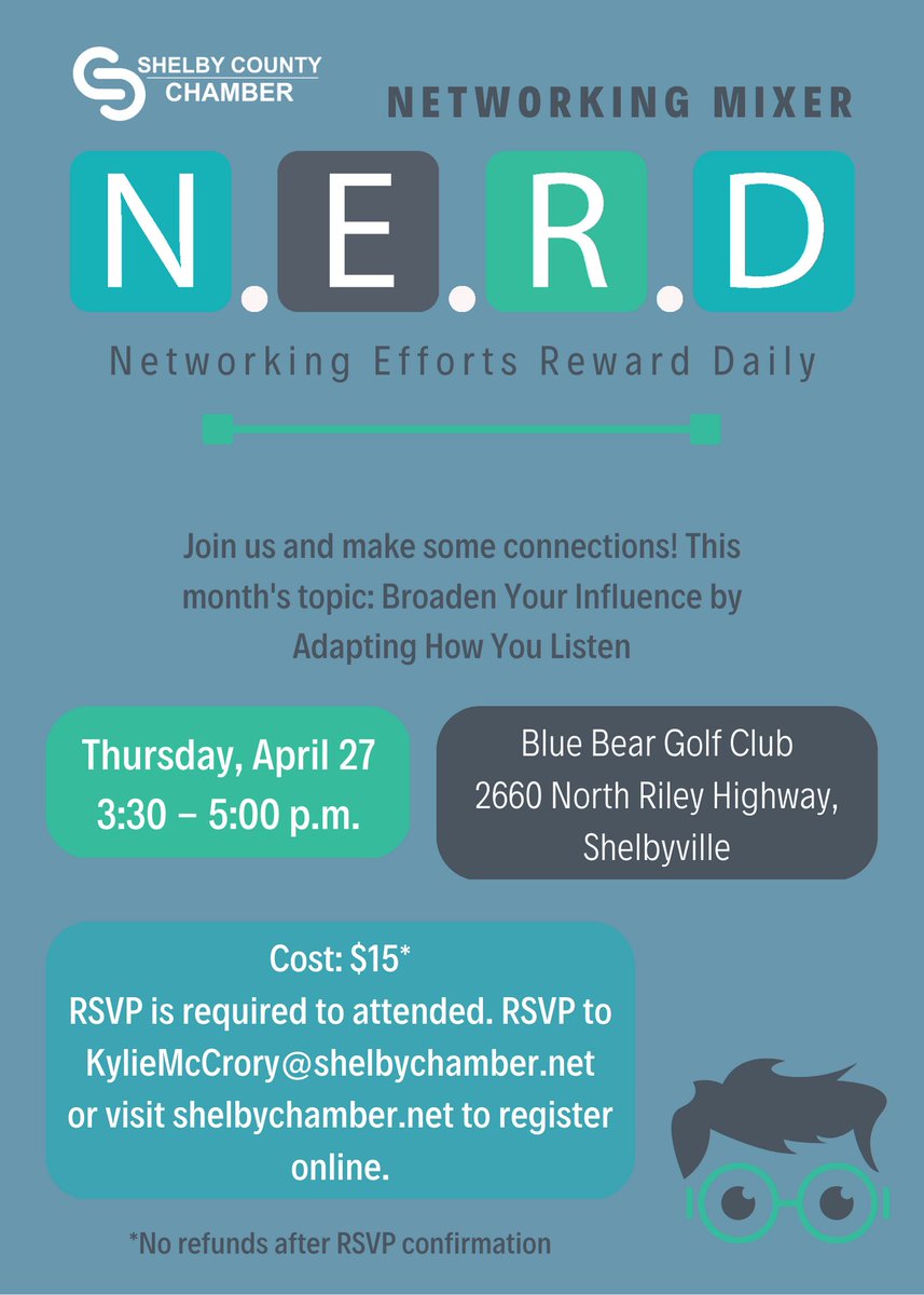 Sign up for Thursday's networking mixer at Blue Bear Golf Club. We'd love to see you! Sign up here: linktr.ee/shelbyco_chamb…