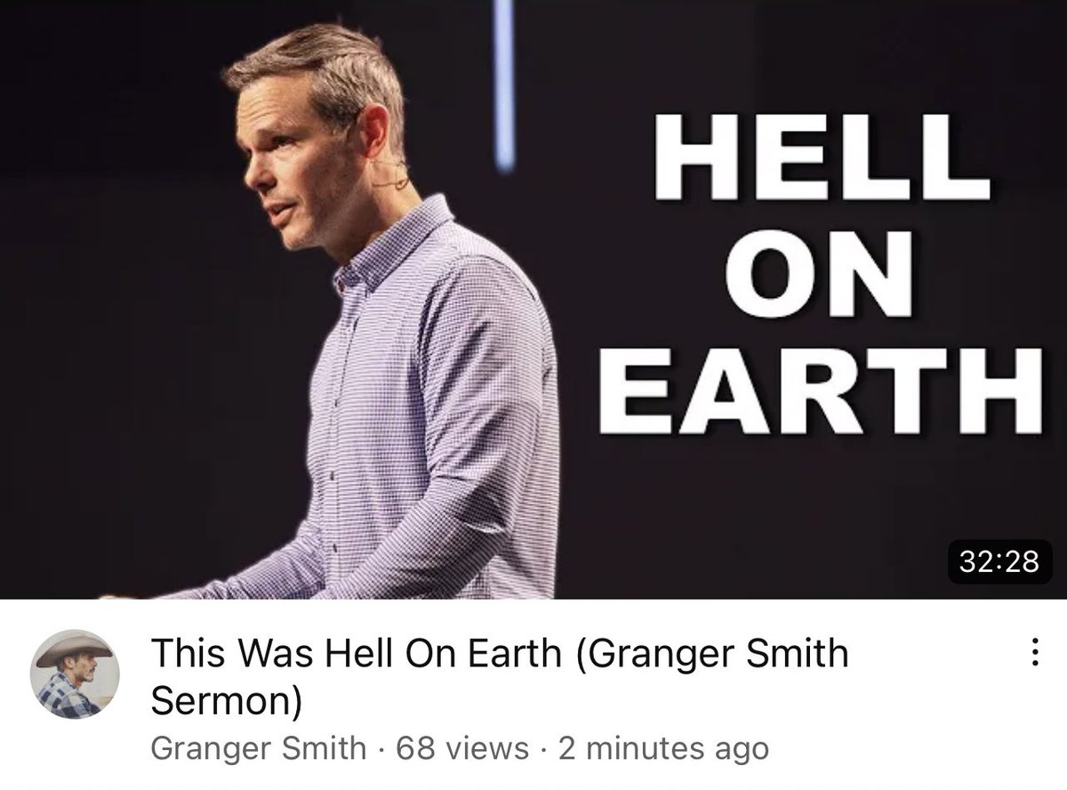 GrangerSDaily's tweet photo. Granger’s sermon from this past Sunday in Ohio — “This Was Hell On Earth” — is now available to watch on his YouTube channel! Watch it here: https://t.co/pO9i7rhRNE https://t.co/UCI1dO2rW0