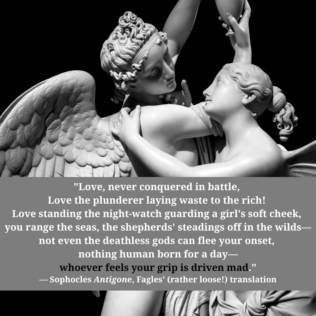 booksbyJeanneR's tweet photo. In the mood to share a #quote
Took a poster down from my office wall yesterday that had this one on it, so it's been on my mind ... particularly "nothing human, born for a day"
It's the dream, isn't it?
To write something immortal🔥
#writingcommunity #sophocles #antigone #Fagles https://t.co/GyPy2SzSDg