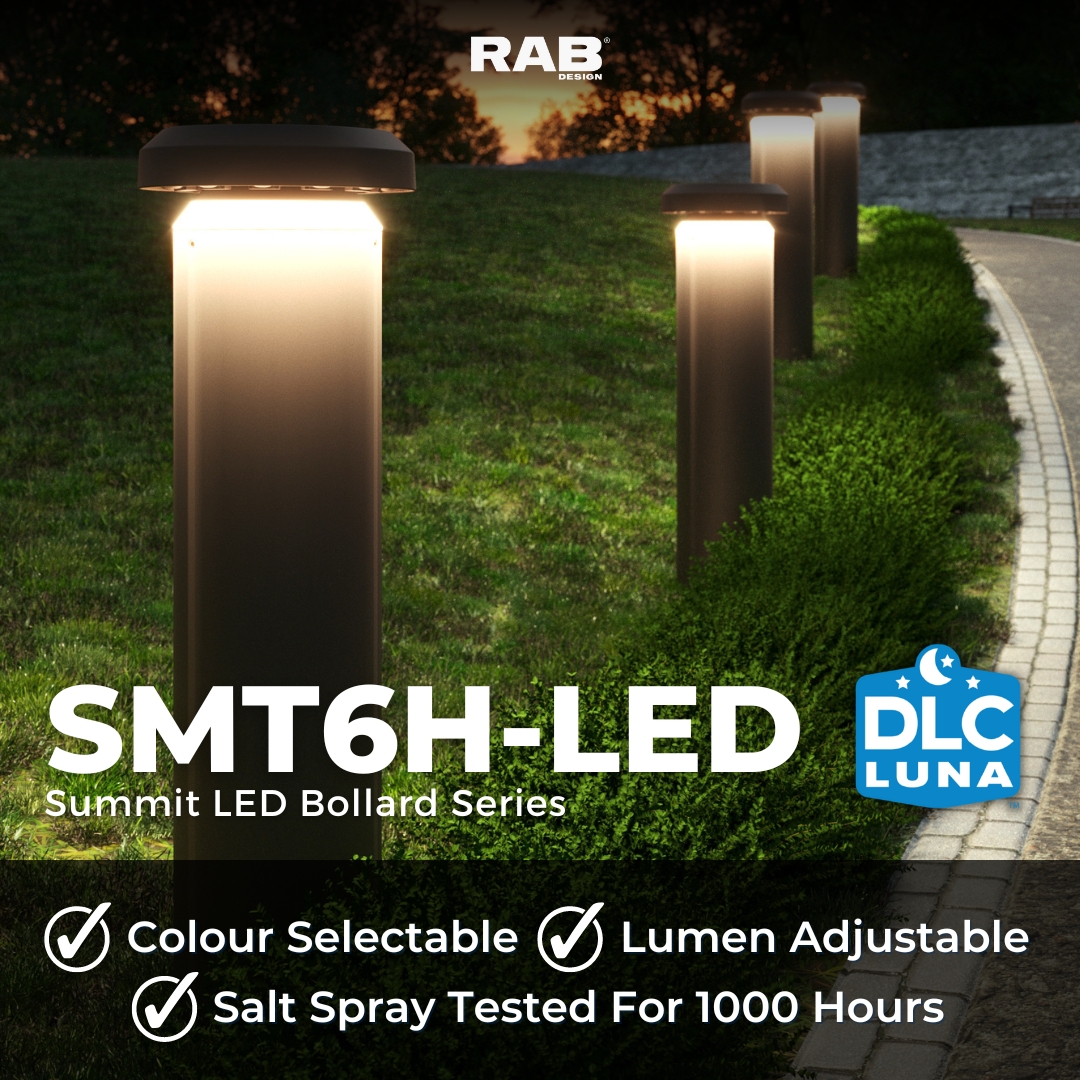 rabdesign's tweet image. The first ever bollard to be DLC Luna certified, the SMT6H is a dark sky friendly bollard with no uplight, which also boasts high performance optics designed to fully eliminate glare for pedestrians and drivers passing by.

#RABDesign #lightingindustry #led