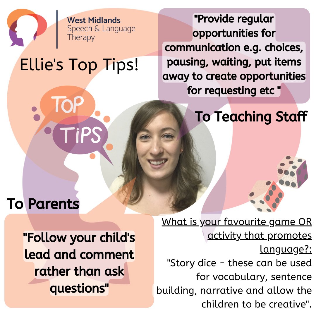#TopTipsTuesdays 
Here are Ellie's top tips! 🌟🙌🏼

"Follow your child's lead and comment rather than ask questions." 

#SLCN #Communication #SLT #SeniorSLT #TopTips #SpeechandLanguageTherapy