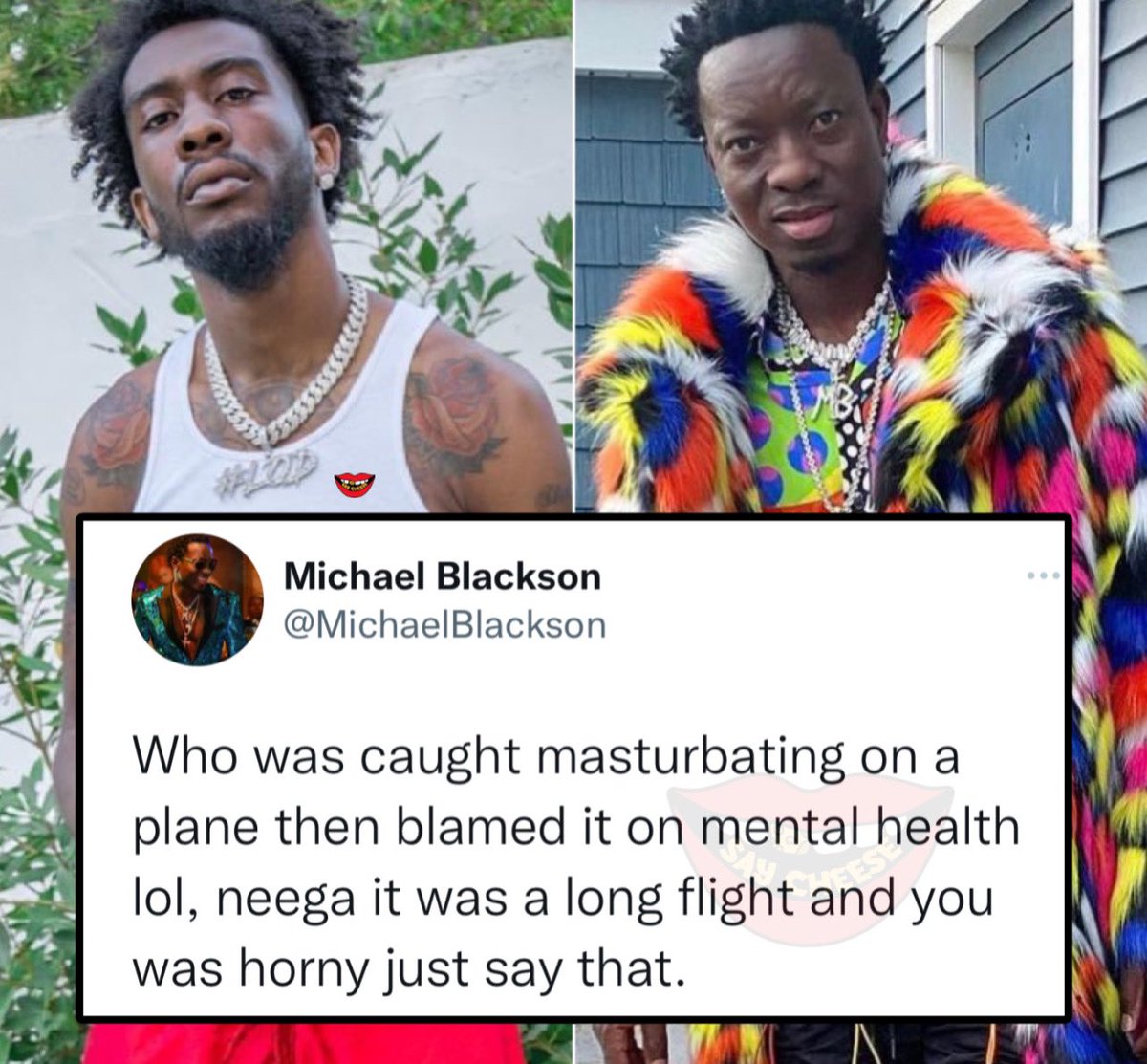 Michael Blackson reacts to Desiigner being charged with indecent exposure
