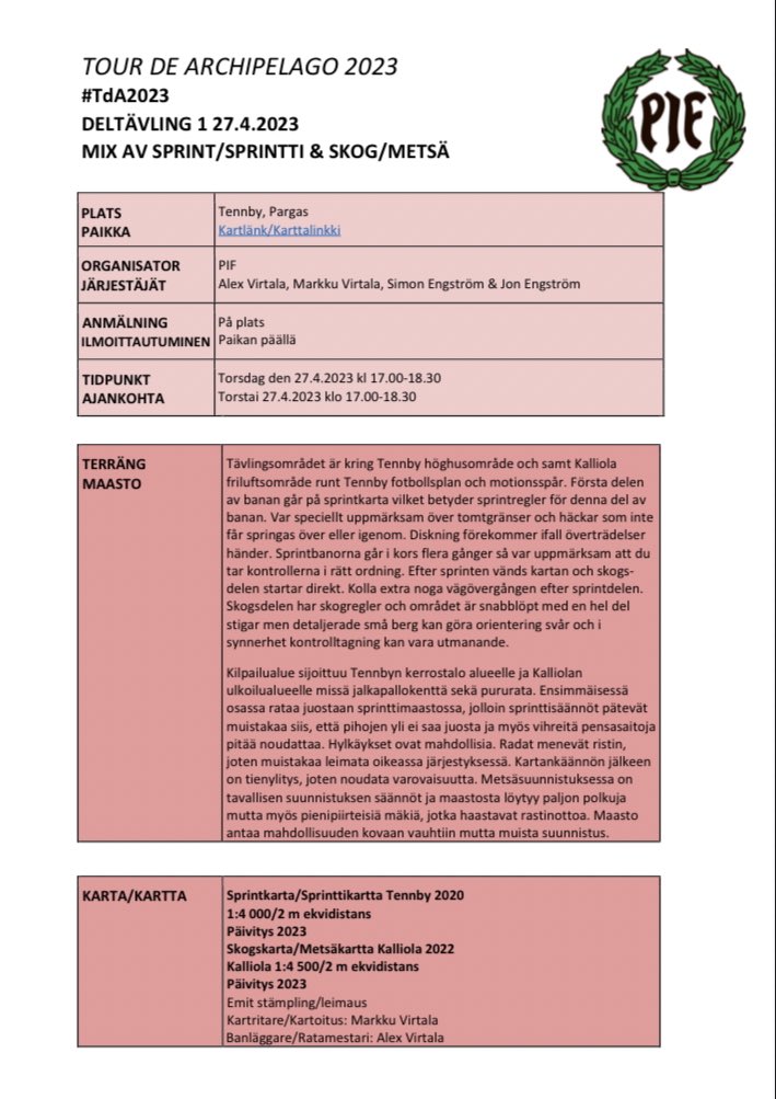 PIF-Orientering tweet media