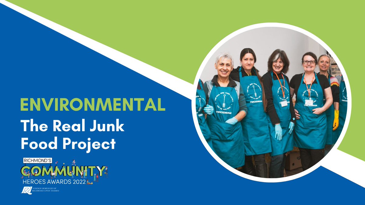 Our Environmental winners for this year are...

THE REAL JUNK FOOD PROJECT for their work fighting food waste and helping residents save money by collecting surplus food 7 days a week and redistributing it to the community 🍲

<a href="/TRJFPtwickenham/">The Real Junk Food Project - Twickenham</a>